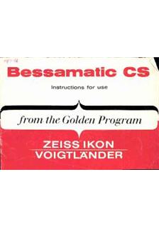 Voigtlander Bessamatic manual. Camera Instructions.